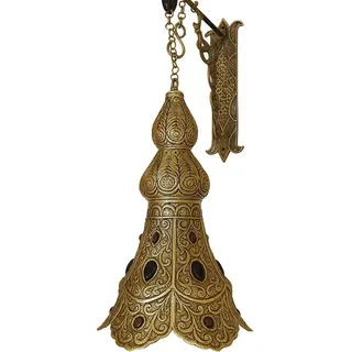 Marokkanisch Orientalisch Messing Deckenleuchte Pendelleuchte - Gold, Rot, Blau