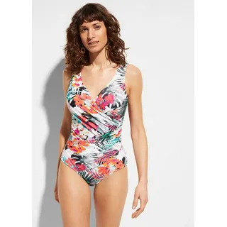 bonprix Badeanzug »Medium Shape-Badeanzug in Wickeloptik« Medium Shape-Badeanzug in Wickeloptik, weiß