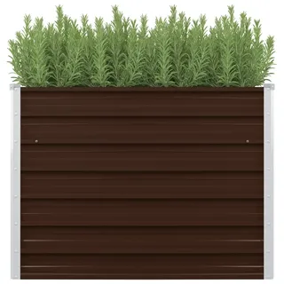 vidaXL Garten-Hochbeet verzinkter Stahl 100 x 100 x 77 cm Braun