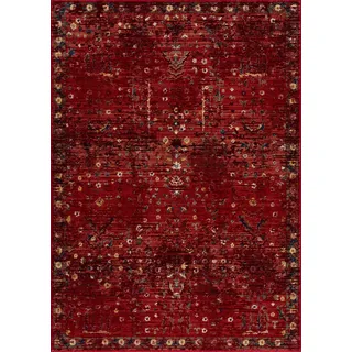 OTTO home Teppich "Clovis" rechteckig 11 mm Höhe Teppich im Orient-Design, mit Bordüre, Vintage, rot