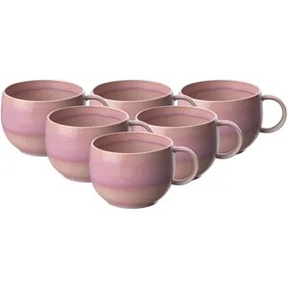 Villeroy & Boch Kaffeetassen Perlemor Coral 0,19 l Rosa 6 St.