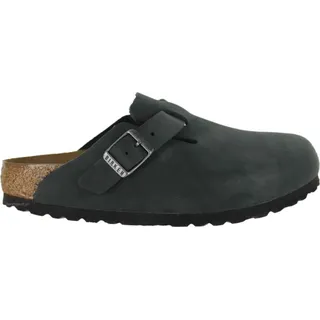 Boston Nubukleder geölt schmal schwarz 40