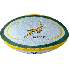 Gilbert Südafrika Internationale Replica Mini-Rugbyball, Weiß, Mini