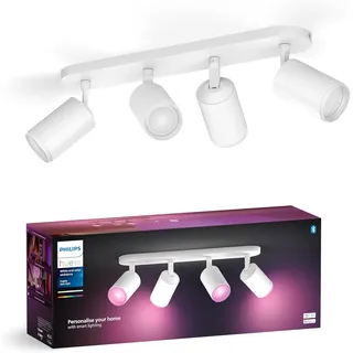 Philips Fugato 4-er Spots 5,7W Deckenbalken 42 x 15,3 cm weiß