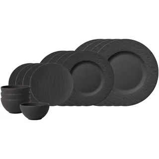 Villeroy & Boch "Starter-Set Manufacture Rock schwarz", schwarz,
