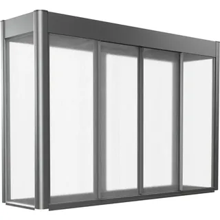 Biohort Gewächshausaufsatz Florentina für HochBeet 2 m x 0,5 m QuarzgrauMetallic