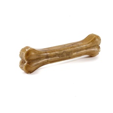 ZAMIBO Gepresste Knochen zum Kauen, 100% Rindsleder, 12,5 cm, 2 Stück, 100 g