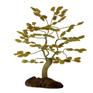 OSTSEE-SCHMUCK Dekobaum "- 13 cm, 108 Bernsteine - Bernstein -,", gelb