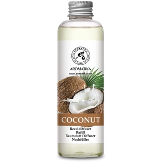 Raumduft Nachfüllflasche Kokos 200ml - Intensiv & Langanhaltend Aroma Natürlich - Aromatisieren der Innenraumluft fur Raum - Refill Reed Diffuser Coconut