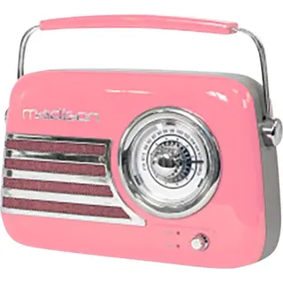 Madison Sound FREESOUND-VR40P - MADISON - 30W Vintage-Radio mit Bluetooth, USB und UKW - Pink