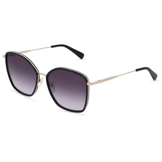 Longchamp LO685S Unisex-Sonnenbrille Vollrand Butterfly Metall-Gestell, schwarz