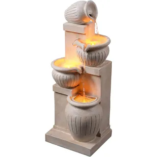 Teamson Home Kaskadenbrunnen 4-stufiger mit LED-Lichtern