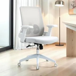 Idimex Bürodrehstuhl Capval , Weiß , Kunststoff , Mode , 65x106x65 cm , Büromöbel, Bürostühle, Drehstühle