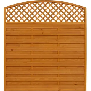 Sichtschutzzaun Element Bordeaux Pinienfarben 180/195 cm x 180 cm