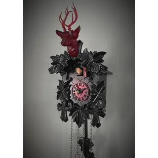 Kuckucksuhr Design im Schwarzwald hergestellt - Schwarz