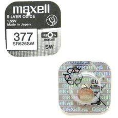 Maxell SR626SW 377 Knopfzelle, Silberoxid, 1.55V