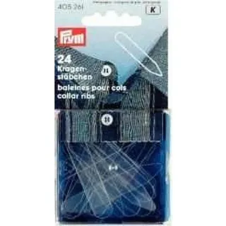 Prym 405261 Kragenstäbchen transparent 10 x 55 mm, 24 Stück
