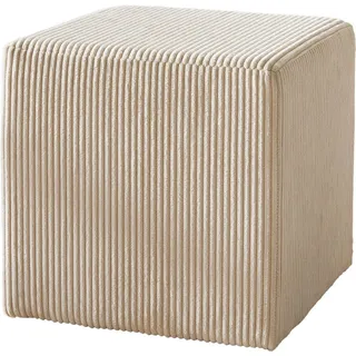 DeLife Sitzhocker Dado 45x45 cm Cord Beige
