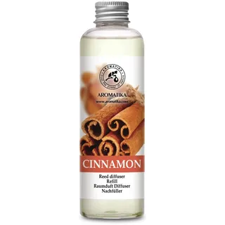 Raumduft Nachfüllflasche Zimt 200 ml - für Duftdiffusor | Raumduft Nachfüller, Raumbeduftung mit Ätherischem Zimt Öl, Frischeduft für Räume, Lufterfrischer, Raumbeduftung