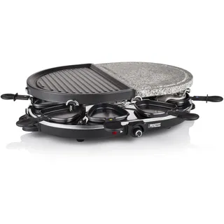 Princess Raclette 8 Oval Stone & Grill 1200 W Schwarz