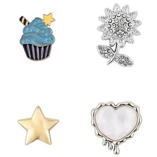 ONSALA Charms Pimp Your Phone Metal and Plastic 4pcs