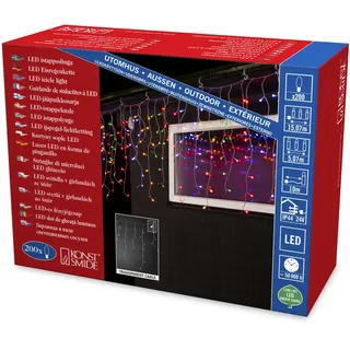 Konstsmide Lichtervorhang LED 10 m Transparent Bunt
