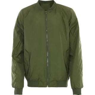 Herren Jacke in Oliv, Größe M, gefertigt aus einem leicht glänzenden Stoff - Grün