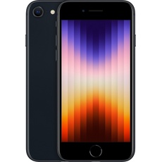 Apple iPhone SE (3rd Gen) (128 GB, Midnight, 4.70", SIM + eSIM, 12 Mpx, 5G), Smartphone, Schwarz