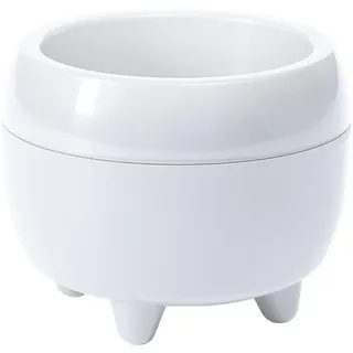 Pflanzgefäß mit stilvollen Füßen – Weißer Blumentopf mit wasserablauf – Rund Ø 23 cm, 3L – Pflanztopf für Innen & Außen, Weiß