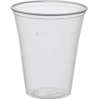 Papstar Trinkbecher / Plastikbecher 0.3l (75 Stück) Ø 9.5 x 11 cm, Polystyrol, transparent mit Füllstrich und Schaumrand, für Ausflüge und Feiern wie Grillfeste und Wanderungen, #16159
