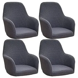 YIJOY Stretch Stuhlhussen-Bezüge Stuhlbezug Mit Armlehne 4/6er Set Esszimmerstuhlbezug Hochlehner Stuhlbezug Schonbezug Stuhl Abdeckung Schonbezug Für Esszimmer, Büro Schutzhülle