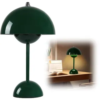 DASIAUTOEM Blütenknospenlampe,Pilzlampe Tischlamp LED Akku Tischlampe,Dimmbare Led Nachttischlampe 3000k-6000k Pilz Lampe Für Wohnzimmer, Schlafzimmer Büro (Dunkelgrün)