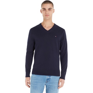 Tommy Hilfiger 1985 V NECK SWEATER Pullover Herren, Blau (Desert Sky), XXL