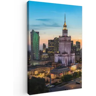 MuchoWow Leinwandbild Polen - Sonne - Warschau 20x30 cm , Textil , Rechteckig , 20x30 cm , FSC 100% , gerahmt , Bilder & Rahmen, Bilder, Leinwandbilder