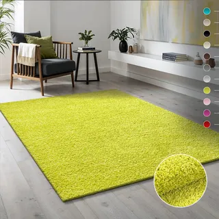 Sanat Hochflor-Teppich "LOCA, auch als Läufer und in Rund" rechteckig 30 mm Höhe Wohnzimmer, Langflor, Shaggy, Schlafzimmer, hellgrün