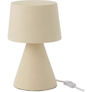 J-Line Tischlampe Klein+Schirm Stein Beige - milchig, Naturbelassen, Transparent