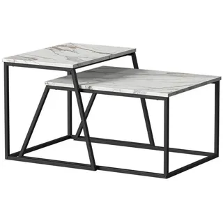 Vicco Myra Schwarz/Marmor-Weiß MDF 60 x 38 x 50 cm