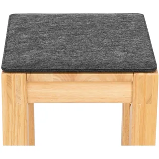 FILU Sitzkissen aus Filz 2er-Pack Dunkelgrau eckig (Farbe und Form wählbar) 35 x 35 cm – Sitzkissen für drinnen und draußen, Deko für jeden Stuhl im Wohnzimmer oder Esszimmer, Gartenstuhl/Balkonstuhl