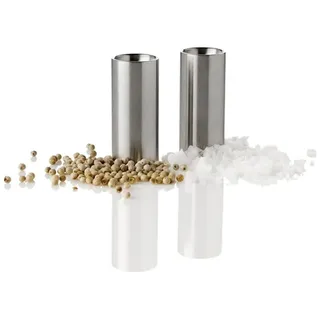 Stelton Salz & Pfefferstreuer aus Edelstahl, designed von Arne Jacobsen, desgn-familie: cylinda line, H: 6,3 CM, Ø: 2 CM