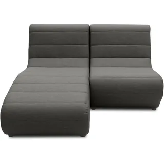 DOMO. collection Outdoor Longchair L-Form Borkum, wetterfest, anthrazit | Longchair L-Form in wetterfester Ausführung, ideal zum Entspannen im Garten, 152 x 142 x 80 cm (BxTxH)