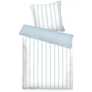 Tom Tailor Wendebettwäsche Classic Satin Stripes Gelb/Hellblau 155 x 220 cm + 80 x 80 cm