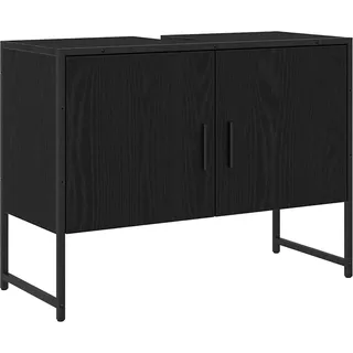 vidaXL Waschbeckenunterschrank Schwarz Eichen-Optik 80 x 30 x 60 cm - Schwarz