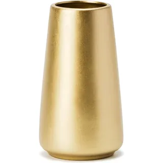 Keramikvase – Minimalistischer Boho Blumenvase(Helles Gold, klein) | Moderne Pampasgras Vase, Bauernhaus Tischregal Boho Deko, passend für Wohnzimmer, Schlafzimmer, Küche, Bürotisch