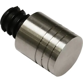 GARDINIA Endstück für Gardinenstangen und Vorhangstangen mit Ø 12 mm, 1 Stück, New York Zylinder, Metall