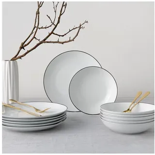 OTTO home Teller Set Mellinn 12er Set schwarz/weiß