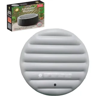 SHATCHI Hot Tub Energiesparende Spa-Abdeckung für Mspa Whirlpool, aufblasbarer Spa-Deckel, schützender Regenüberlauf, Wärmeisolator-Technologie, 4 Personen, runde Blase, 140 cm Durchmesser