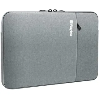 WAYTEX 71006 Schutzhülle für Computer und Tablet, 13 bis 14 Zoll, wasserdicht, stoßfest, innen aus Samt, Hellgrau