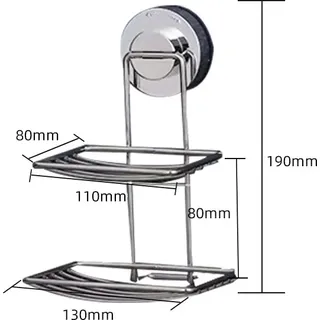 INF Double Layer Seifenschale - selbstklebend für die Wandmontage