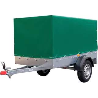 PKW-Anhänger STEMA "AN750-13 Set 80 cm", silber (silberfarben), KFZ-Anhänger, PKW-Anhänger, Tieflader ungebremst