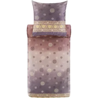 BASSETTI PALLAVICINO Bettwäsche + 1 Kissenhülle aus 100% Baumwollsatin in der Farbe Grau G1, Maße: 135x200 + 1 K 80x80 cm - 9329900